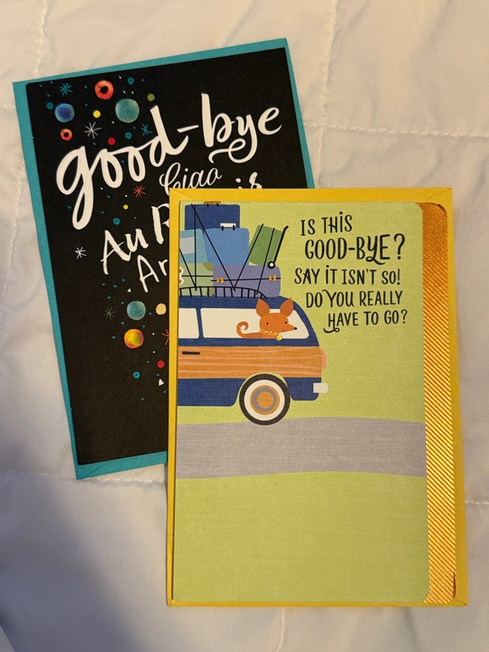 🌻 Bundle of 2 Hallmark Goodbye/Retirement Cards
